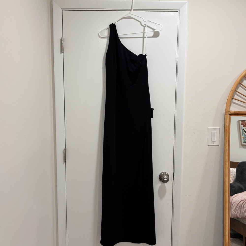Lulus Good Times Only Black One-shoulder Maxi Dress - Size L - Picture 5 of 6
